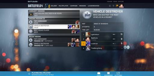 Battlefield 4 - Подробности обновленного Battlelog'a для Battlefield 4